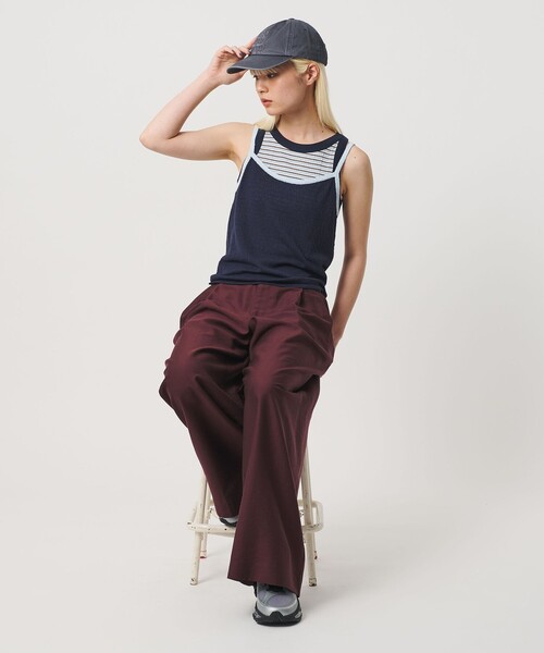 BEAUTY&YOUTH UNITED ARROWS（ビューティーアンドユースユナイテッドアローズ）の「【WEB限定】キャミソール＆ショートスリーブ ループニットプルオーバー ウォッシャブル（ニット/セーター・レディース・ネイビー/オフホワイト/ダークブラウン/ライトピンク・FREE）」の21枚目の写真