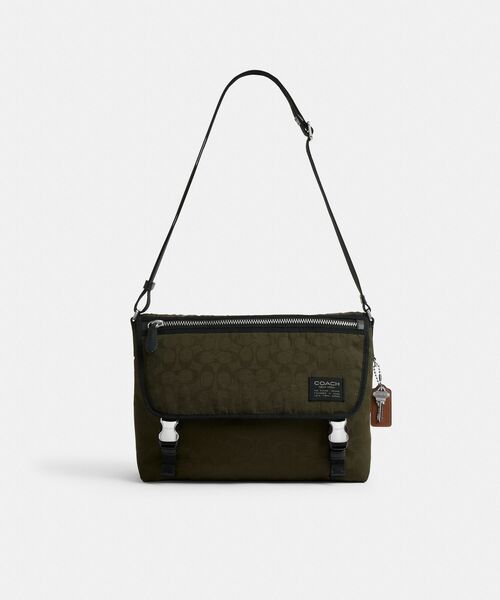 COACH(コーチ)の「メッセンジャー・シグネチャー ナイロン(メッセンジャーバッグ・メンズ・グリーン系その他・ONE)」の1枚目の写真