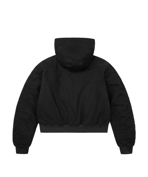 AAKAM(アーカム)の「Button Placket Cotton Ma-1 Jacket (Black)(ブルゾン・レディース・その他・1/2)」の2枚目の写真