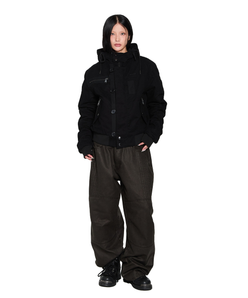 AAKAM(アーカム)の「Button Placket Cotton Ma-1 Jacket (Black)(ブルゾン・レディース・その他・1/2)」の6枚目の写真