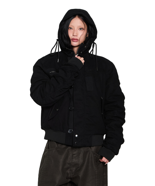 AAKAM(アーカム)の「Button Placket Cotton Ma-1 Jacket (Black)(ブルゾン・レディース・その他・1/2)」の7枚目の写真