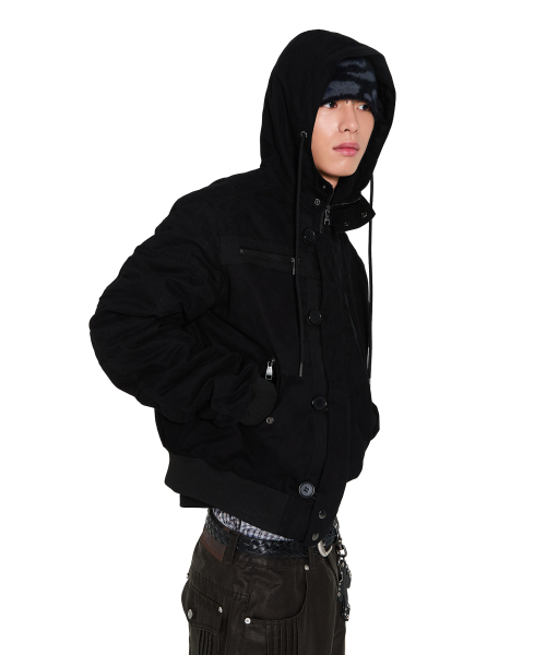 AAKAM(アーカム)の「Button Placket Cotton Ma-1 Jacket (Black)(ブルゾン・レディース・その他・1/2)」の13枚目の写真