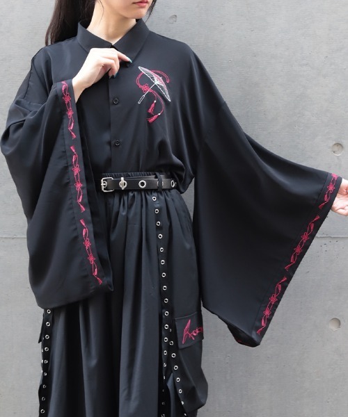 和傘刺繍和袖シャツ（シャツ/ブラウス）｜REZEN（リゼン）の