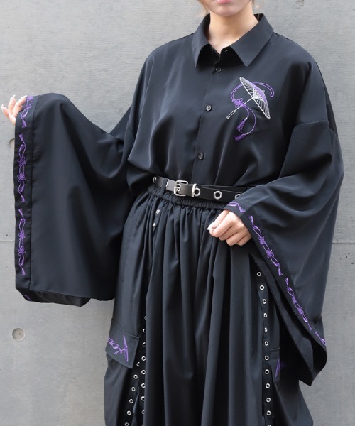 和傘刺繍和袖シャツ（シャツ/ブラウス）｜REZEN（リゼン）の