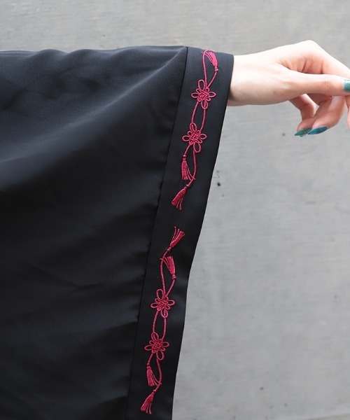REZEN(リゼン)の「和傘刺繍和袖シャツ(シャツ/ブラウス・メンズ・ターコイズブルー/レッドパープル/ローズ・MEDIUM/LARGE)」の9枚目の写真