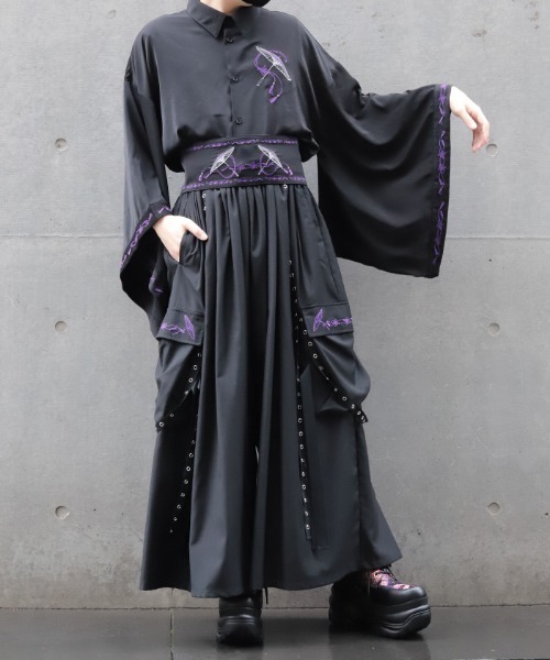 REZEN(リゼン)の「和傘刺繍和袖シャツ(シャツ/ブラウス・メンズ・ターコイズブルー/レッドパープル/ローズ・MEDIUM/LARGE)」の14枚目の写真