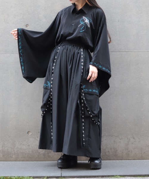 REZEN(リゼン)の「和傘刺繍和袖シャツ(シャツ/ブラウス・メンズ・ターコイズブルー/レッドパープル/ローズ・MEDIUM/LARGE)」の15枚目の写真