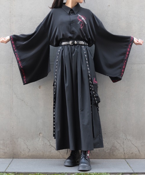 REZEN(リゼン)の「和傘刺繍和袖シャツ(シャツ/ブラウス・メンズ・ターコイズブルー/レッドパープル/ローズ・MEDIUM/LARGE)」の16枚目の写真