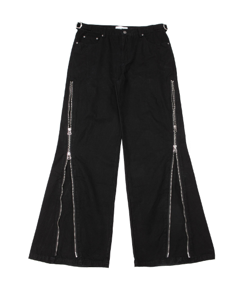 SCHISM INDUCING（スキズムインデューシング）の「CONVERTIBLE ZIP UP JEANS BLACK（デニムパンツ・レディース・その他・MEDIUM/LARGE）」の2枚目の写真