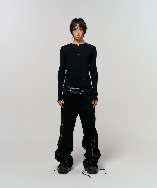 SCHISM INDUCING（スキズムインデューシング）の「CONVERTIBLE ZIP UP JEANS BLACK（デニムパンツ・レディース・その他・MEDIUM/LARGE）」の7枚目の写真