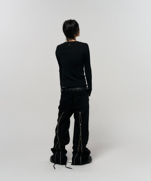 SCHISM INDUCING（スキズムインデューシング）の「CONVERTIBLE ZIP UP JEANS BLACK（デニムパンツ・レディース・その他・MEDIUM/LARGE）」の11枚目の写真