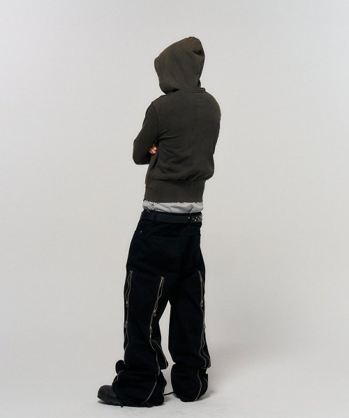 SCHISM INDUCING（スキズムインデューシング）の「CONVERTIBLE ZIP UP JEANS BLACK（デニムパンツ・レディース・その他・MEDIUM/LARGE）」の14枚目の写真