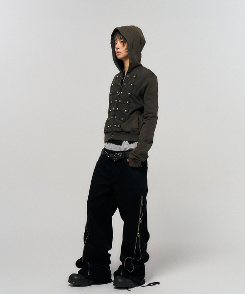 SCHISM INDUCING（スキズムインデューシング）の「CONVERTIBLE ZIP UP JEANS BLACK（デニムパンツ・レディース・その他・MEDIUM/LARGE）」の15枚目の写真