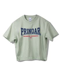 ボウタイロゴ01 セミクロップ半袖Tシャツ - メドウミスト