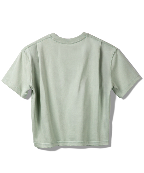 PRINOAR(プリノア)の「ボウタイロゴ01 セミクロップ半袖Tシャツ - メドウミスト(Tシャツ/カットソー・レディース・グリーン系その他・LARGE/MEDIUM/SMALL)」の2枚目の写真