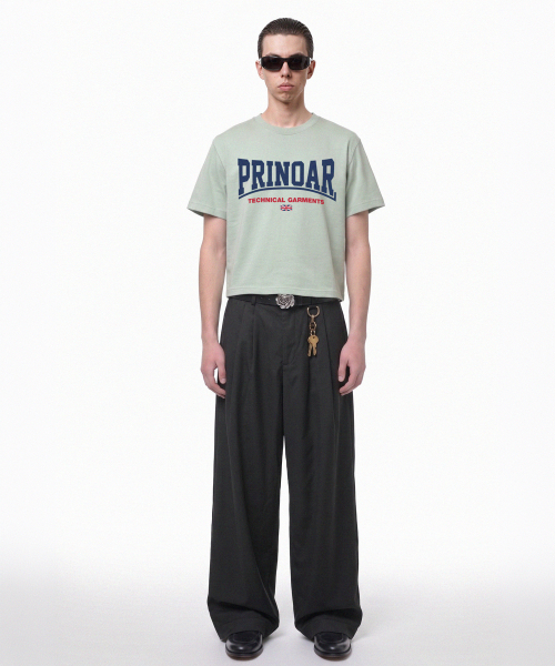 PRINOAR(プリノア)の「ボウタイロゴ01 セミクロップ半袖Tシャツ - メドウミスト(Tシャツ/カットソー・レディース・グリーン系その他・LARGE/MEDIUM/SMALL)」の6枚目の写真