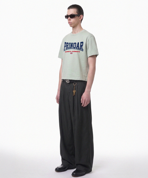 PRINOAR(プリノア)の「ボウタイロゴ01 セミクロップ半袖Tシャツ - メドウミスト(Tシャツ/カットソー・レディース・グリーン系その他・LARGE/MEDIUM/SMALL)」の7枚目の写真