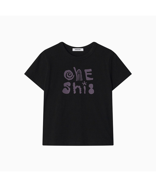 OHESHIO(オヘシオ)の「ART LOGO T-SHIRT, BLACK(Tシャツ/カットソー・レディース・その他・FREE)」の1枚目の写真