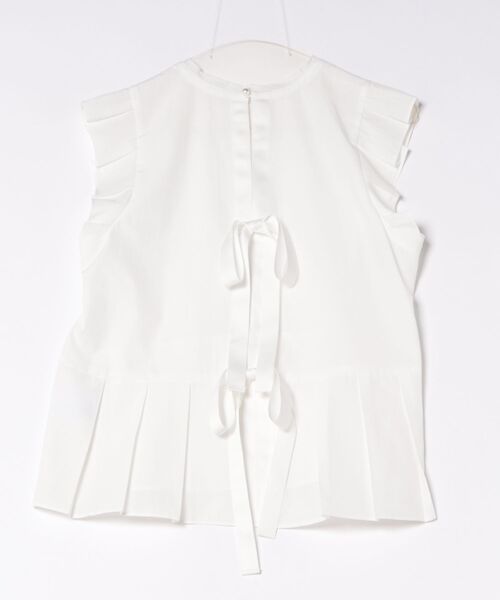 PICCIN PERLA（ピッチンペルラ）の「後ろリボンプリーツペプラムブラウス（シャツ/ブラウス・レディース・ブラック/オフホワイト・M）」の22枚目の写真