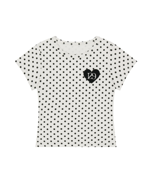 ILLIGO（イリゴ）の「129ドットフィッテッドTシャツブラックドット（Tシャツ/カットソー・レディース・その他・OS）」の3枚目の写真