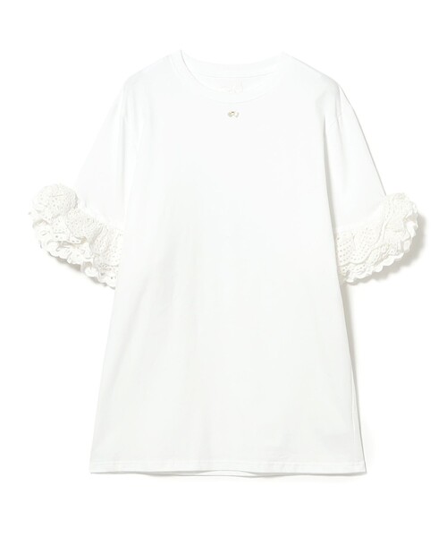 BEAMS COUTURE(ビームスクチュール)の「袖 レース フリル Tシャツ(Tシャツ/カットソー・レディース・ホワイト/ブラック・ONE SIZE)」の11枚目の写真