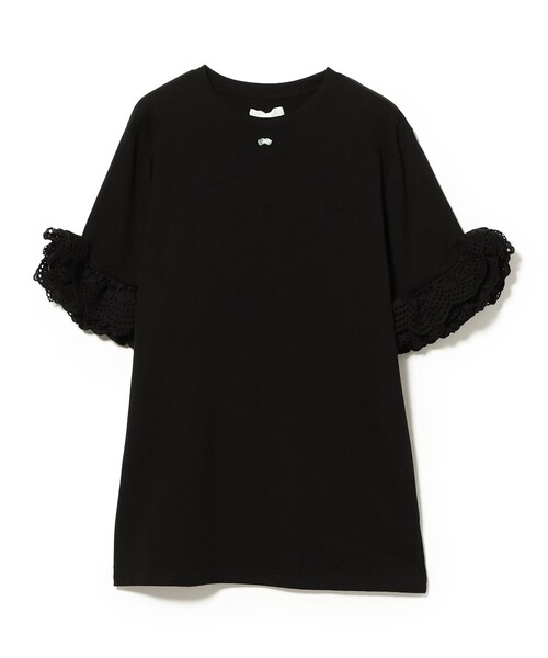 BEAMS COUTURE(ビームスクチュール)の「袖 レース フリル Tシャツ(Tシャツ/カットソー・レディース・ホワイト/ブラック・ONE SIZE)」の18枚目の写真