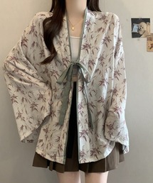 ルーズシルエット マオカラー 長袖シャツ