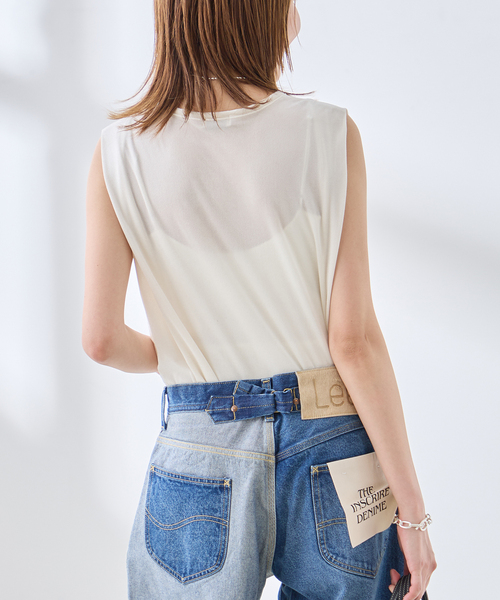 journal standard L'essage(ジャーナルスタンダードレサージュ)の「《追加/接触冷感》クールタッチベロアタックノースリーブ(Tシャツ/カットソー・レディース・アイボリー/ネイビー/ブラウン・FREE)」の9枚目の写真