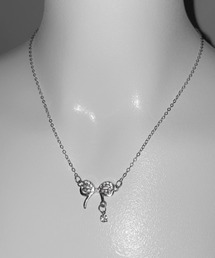 jiasecond.（ジアセカンド）の「【jiasecond.】リボンネックレス / ネックレス アクセサリー シルバー リボン ラインストーン キラキラ ZOZOTOWN限定（ネックレス）」
