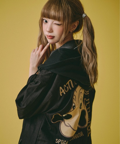 GALFY(ガルフィー)の「『GALFY/ガルフィー』部屋住みSETUP【Z】(セットアップ・レディース・オフホワイト/ブラック・L)」の6枚目の写真