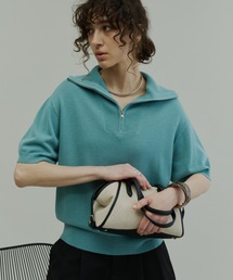 ハーフジップ」に該当するニット/セーター（グリーン・カーキ/緑色系