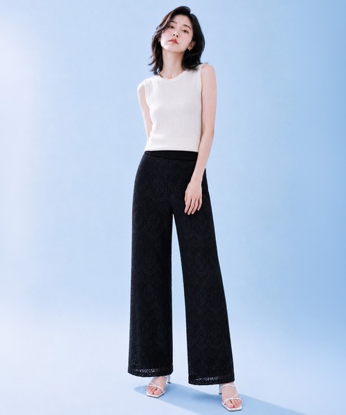 by LEGNA（バイレグナ）の「COOLIFYクロシェレースワイドパンツ（その他パンツ・レディース・ブラック/ホワイト・MEDIUM/LARGE）」の17枚目の写真