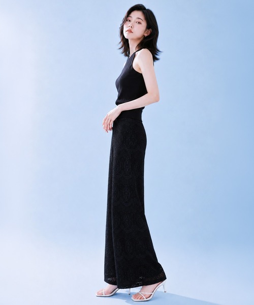 by LEGNA（バイレグナ）の「COOLIFYクロシェレースワイドパンツ（その他パンツ・レディース・ブラック/ホワイト・MEDIUM/LARGE）」の19枚目の写真