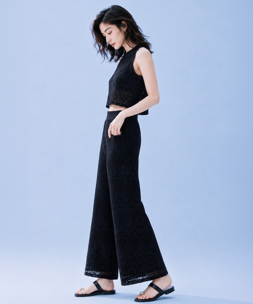 by LEGNA（バイレグナ）の「COOLIFYクロシェレースワイドパンツ（その他パンツ・レディース・ブラック/ホワイト・MEDIUM/LARGE）」の21枚目の写真