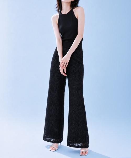 by LEGNA（バイレグナ）の「COOLIFYクロシェレースワイドパンツ（その他パンツ・レディース・ブラック/ホワイト・MEDIUM/LARGE）」の4枚目の写真