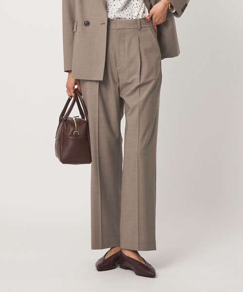 green label relaxing（グリーンレーベルリラクシング）の「［size SHORT/TALLあり］カチリラ ストレート パンツ ウォッシャブル ストレッチ（スラックス・レディース・その他1/ネイビー/モカ・TALL/46/44/38/36/34/SHORT/40/42）」の8枚目の写真