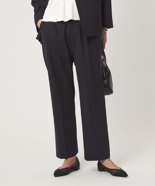 green label relaxing（グリーンレーベルリラクシング）の「［size SHORT/TALLあり］カチリラ ストレート パンツ ウォッシャブル ストレッチ（スラックス・レディース・その他1/ネイビー/モカ・TALL/46/44/38/36/34/SHORT/40/42）」の13枚目の写真