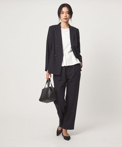 green label relaxing（グリーンレーベルリラクシング）の「［size SHORT/TALLあり］カチリラ ストレート パンツ ウォッシャブル ストレッチ（スラックス・レディース・その他1/ネイビー/モカ・TALL/46/44/38/36/34/SHORT/40/42）」の16枚目の写真