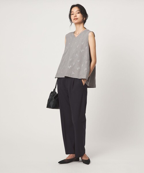 green label relaxing（グリーンレーベルリラクシング）の「［size SHORT/TALLあり］カチリラ ストレート パンツ ウォッシャブル ストレッチ（スラックス・レディース・その他1/ネイビー/モカ・TALL/46/44/38/36/34/SHORT/40/42）」の17枚目の写真