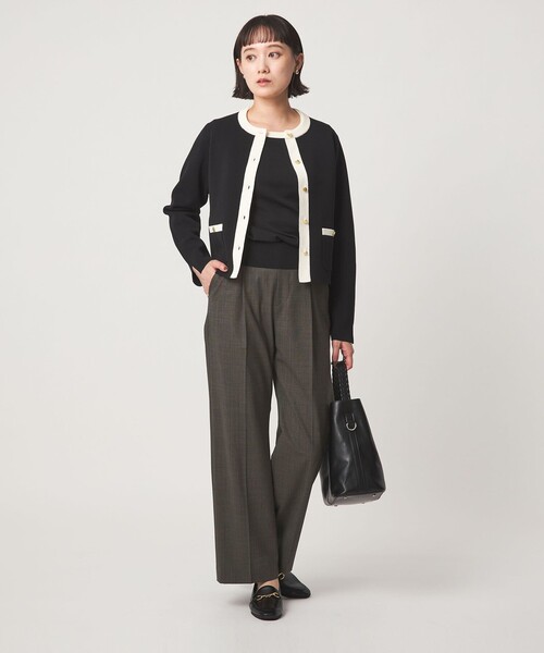 green label relaxing（グリーンレーベルリラクシング）の「［size SHORT/TALLあり］カチリラ ストレート パンツ ウォッシャブル ストレッチ（スラックス・レディース・その他1/ネイビー/モカ・TALL/46/44/38/36/34/SHORT/40/42）」の20枚目の写真