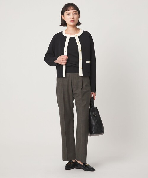 green label relaxing（グリーンレーベルリラクシング）の「［size SHORT/TALLあり］カチリラ ストレート パンツ ウォッシャブル ストレッチ（スラックス・レディース・その他1/ネイビー/モカ・TALL/46/44/38/36/34/SHORT/40/42）」の21枚目の写真