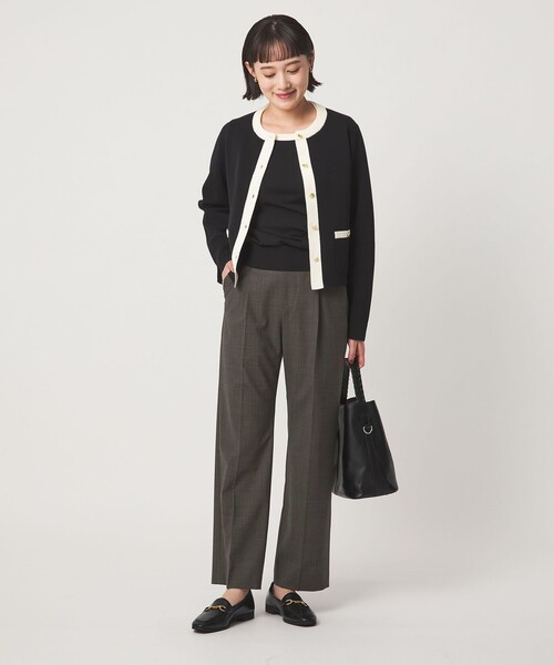 green label relaxing（グリーンレーベルリラクシング）の「［size SHORT/TALLあり］カチリラ ストレート パンツ ウォッシャブル ストレッチ（スラックス・レディース・その他1/ネイビー/モカ・TALL/46/44/38/36/34/SHORT/40/42）」の22枚目の写真