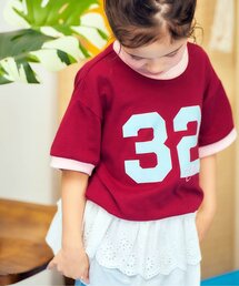 apres les cours | 【接触冷感/リンク】ゆったりリンガーナンバリング半袖Tシャツ(Tシャツ/カットソー)