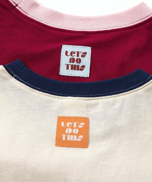 apres les cours(アプレレクール)の「【接触冷感/リンク】ゆったりリンガーナンバリング半袖Tシャツ(Tシャツ/カットソー・キッズ・キナリ/エンジ/キャメル・130/120/110/100/90/80)」の18枚目の写真