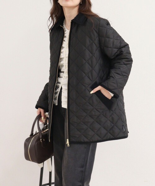 Traditional Weatherwear（トラディショナルウェザーウェア）の「《別注》【Traditional WeatherWear】WAVERLY A-LINE MIDDLE（その他アウター・レディース・ブラック/ネイビー・34/32）」の2枚目の写真