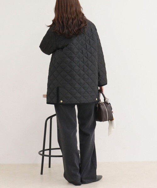 Traditional Weatherwear（トラディショナルウェザーウェア）の「《別注》【Traditional WeatherWear】WAVERLY A-LINE MIDDLE（その他アウター・レディース・ブラック/ネイビー・34/32）」の5枚目の写真