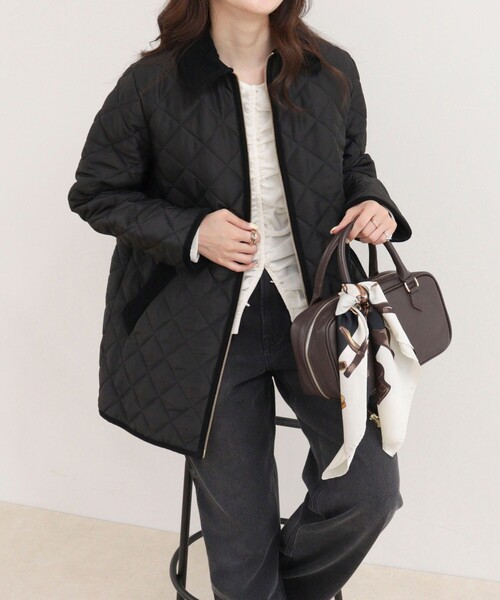 Traditional Weatherwear（トラディショナルウェザーウェア）の「《別注》【Traditional WeatherWear】WAVERLY A-LINE MIDDLE（その他アウター・レディース・ブラック/ネイビー・34/32）」の10枚目の写真