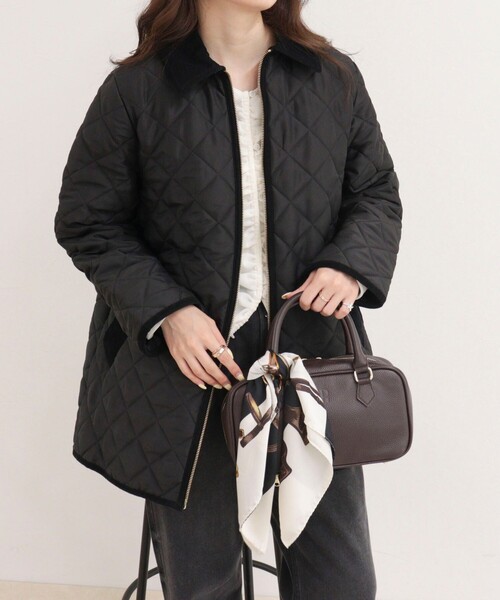 Traditional Weatherwear（トラディショナルウェザーウェア）の「《別注》【Traditional WeatherWear】WAVERLY A-LINE MIDDLE（その他アウター・レディース・ブラック/ネイビー・34/32）」の12枚目の写真