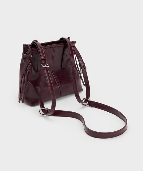 CHARLES & KEITH(チャールズ & キース)の「Noane ノアン イーロンゲイティド トートバッグ(トートバッグ・レディース・ワインレッド/スミクロ・S)」の16枚目の写真