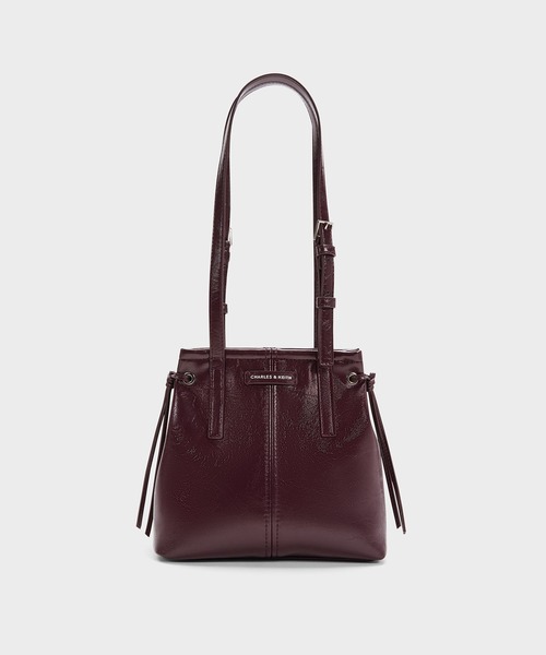 CHARLES & KEITH(チャールズ & キース)の「Noane ノアン イーロンゲイティド トートバッグ(トートバッグ・レディース・ワインレッド/スミクロ・S)」の15枚目の写真